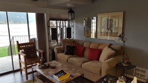 Iberian Condo living room with Lake Pend Oreille view L